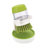 Dishwashing Brush with Built-In Soap Dispenser and Holder