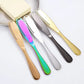 Stainless Steel Butter Knife with Cheese Cutter and Holes for Spreading Jam, Bread, and Desserts